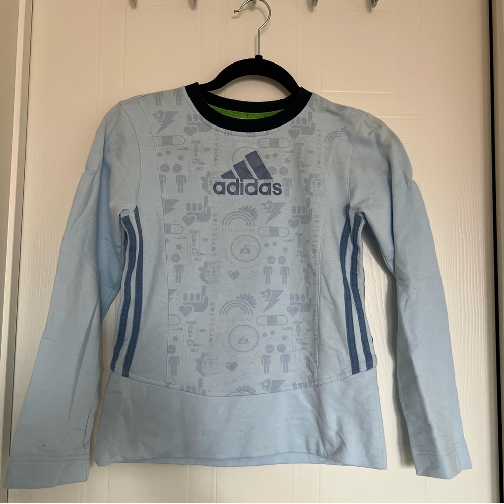 Adidas Kids Blue Crewneck